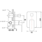 Acl Nova Shower Bath Mixer W/ Divertor